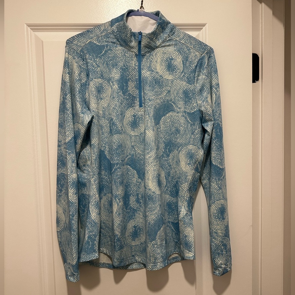 Adidas Blue Quarter-Zip Pullover